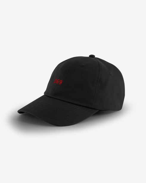 069 Dad Cap - black/red
